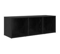 Meuble TV en bois d'ingénierie - vidaXL - Chêne noir - 107x35x37 cm - Résistant à la décoloration - Design modulaire