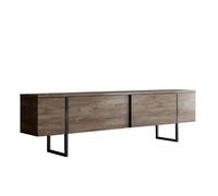 Meuble TV en bois ""Luxe"" - 180 x 30 x 50 cm - NoyerNoir