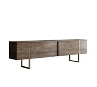 Meuble TV en bois ""Luxe"" - 180 x 30 x 50 cm - NoyerOr