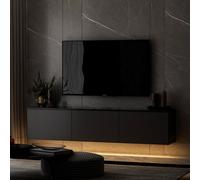 Meuble TV en bois "Neon" - 160 x 32 x 35 cm - Anthracite