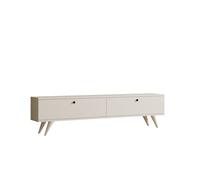 Hanah Home Meuble TV Paris – Blanc – 160 x 40 x 25 cm