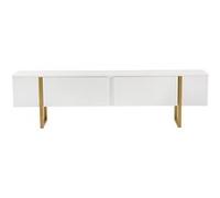 Meuble TV en bois "Serenity" - 180 x 29 x 50 cm - Blanc 1