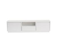 Meuble TV en bois "Vanguard" - 160 x 29 x 42 cm - Blanc naturel