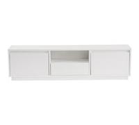 Meuble TV en bois "Vanguard" - 160 x 29 x 42 cm - Blanc naturel