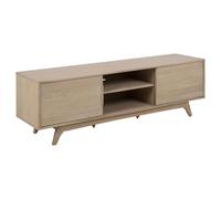 Meuble TV en MDF avec 2 portes coulissantes - Beige