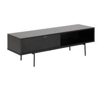 Meuble TV en MDF et Métal avec 1 porte coulissante - Noir
