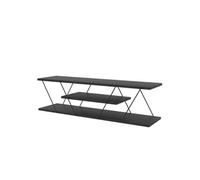 Meuble TV en mélaminé de style Industriel - L.120cm - Gris