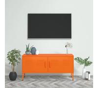 Meuble TV en métal - 105 x 35 x 50 cm - Orange