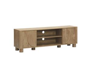 Meuble TV exotique décor bois de manguier 2 portes 155cm Pondi