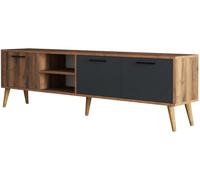 Meuble TV Exxen 1581 Noyer Anthracite 180x 53 x 35