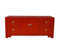 Meuble TV - Fine Asianliving - Lucky Rouge - Bois massif - Ethnique - 106x45x46 cm