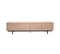 Meuble TV finition bois chêne et métal noir L200 cm MANNY