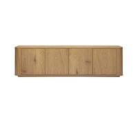 Meuble TV finition bois clair chêne 4 portes L180 cm NEGAN