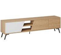 Meuble TV Fiona - Chêne, Blanc 180 x 48 x 35,6