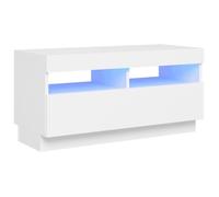Meuble TV - GENERIQUE - 80x35x40 cm - Lumières LED RVB - Design Contemporain - Montage facile