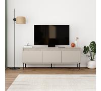 Meuble TV GRETA - Crème - 3 portes - 150 x 35 x 55 cm