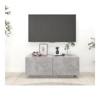 Meuble TV Gris béton 100x35x40 cm Bois d ingénierie Gris béton G