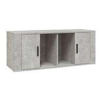Meuble TV Gris béton 100x35x40 cm Bois d'ingénierie