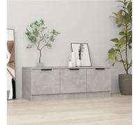 Meuble TV Gris béton 102x35x36,5 cm Bois d ingénierie Gris b G