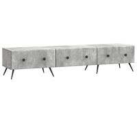Meuble TV Gris béton 147 x 34,5 x 30 cm Bois d'ingénierie