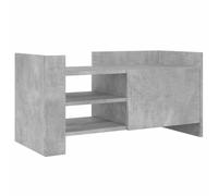 Meuble TV gris béton 80x35x40 cm bois d'ingénierie