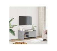 vidaXL Meuble TV 848370 gris béton 80x35x40 cm bois d'ingénierie