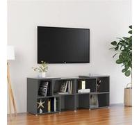 Meuble TV Gris brillant 104x30x52 cm Bois d ingénierie Gris G