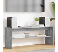 Meuble TV Gris Sonoma en Bois d'ingénierie 100 x 30 x 40 cm avec étagère, Rangement pour télévision, Salon, séjour ou Bureau, Style Moderne et Fonctionnel