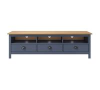 Meuble TV/HIFI - design minimaliste/Utilisations maison - Hill Range Gris 158x40x47 cm Bois de pin solide@EU79897296