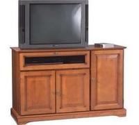 Meuble TV Hifi Style Louis Philippe 3 Portes - Alsace - Merisier - Porte(s) - Marron - Laqué