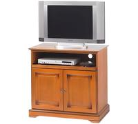 Meuble TV Plateau Pivotant 2 Portes Louis Philippe marron G