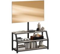 Meuble TV - HOMCOM - support pour téléviseurs jusqu'à 72 pouces - 2 étagères ouvertes - panneau de particules - 110x43x150cm - gris
