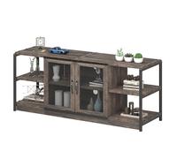 Meuble TV industriel , 160 X 46 X 63.5CM,en Bois et Acier Style industriel Bois,Meuble console TV pour le salon