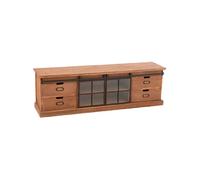 Meuble TV industriel 160x37x50,5 cm en bois et métal - HUSTRIO