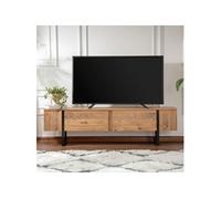 Moov meuble tv industriel avec placards bois et noir 180cm