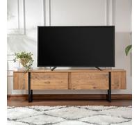 Meuble tv industriel avec placards bois et noir 180cm MOOV