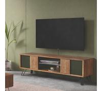 Meuble TV industriel en bois avec portes PEDRO
