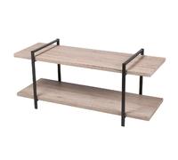 Meuble TV industriel en bois et métal Dock - L. 120 x H. 55 cm - Noir