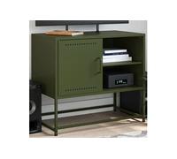 vidaXL Meuble TV jaune moutarde 100,5x39x60,5 cm acier, support TV, buffet TV, meuble multimédia, banc TV, armoire hifi, 846545 Jaune G