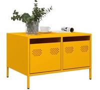 Meuble TV jaune moutarde 68x50x43,5 cm acier laminé à froid Jaune