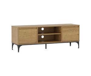 Meuble TV Kistiandi 140 x 40 x 50 cm effet chêne foncé
