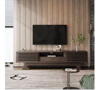 Meuble TV - KOMHTOM - Design Unique - 150x35x44 cm - 1 tiroir 2 portes - Bois naturel