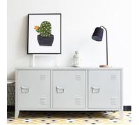 Meuble TV Kotka à 3 portes 58 x 113 x 40 cm blanc - EN.CASA - Salon - Adulte - Métal