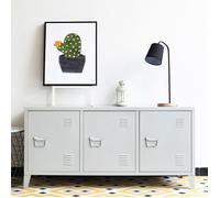 Meuble TV Kotka avec 3 portes 58 x 113 x 40 cm blanc