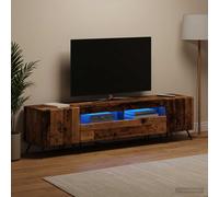 Meuble TV LED BREDA 3 pc Bois d'ingénierie Centre de divertissement vidaXL vidaX