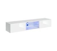Meuble TV LED Design Switch III 180cm Blanc