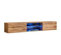 Meuble TV LED Design Switch III 180cm Naturel