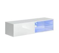 Meuble TV LED Design Switch IV 120cm Blanc