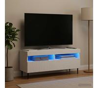 Meuble TV LED HAARLEM 100 x 35 x 43 cm Bois d'ingénierie Mobilier moderne vidaXL