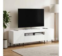 Meuble TV LED HAARLEM 153 x 35 x 43 cm Bois d'ingénierie Mobilier moderne vidaXL